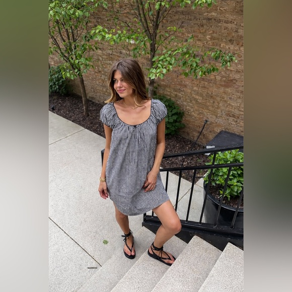 DÔEN Julia Dress in Noir La Madalena Gingham Size XS - Picture 16 of 16